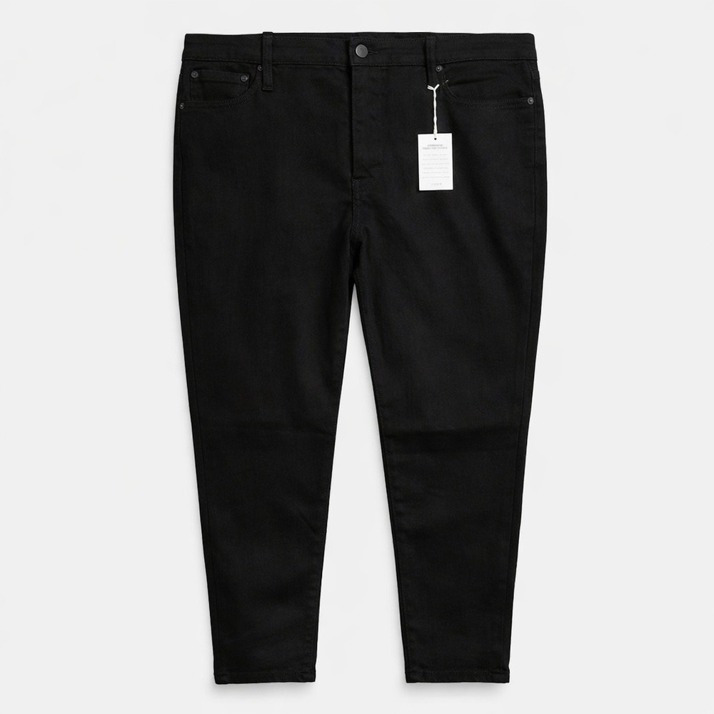 J. Crew Toothpick High Rise Black Skinny Jeans Womens Plus 20W NWT Stretch Fit‎